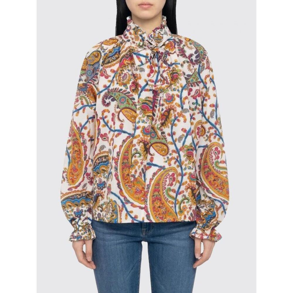 Etro Women Cotton Shirt With Paisley Motif Etro